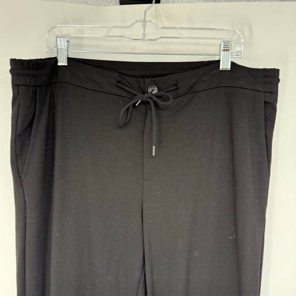 Patrick Assaraf Stretch Drawstring Pants Mens Sz XL Black Smart Casual Pockets - Picture 3 of 9